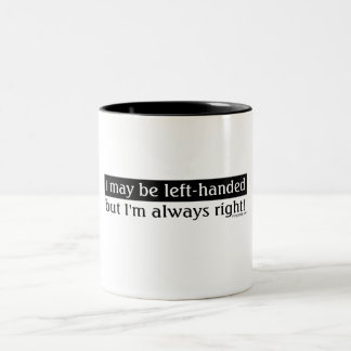 Left-handed people Two-Tone coffee mug