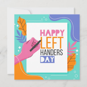 Left Handers Day Holiday Card