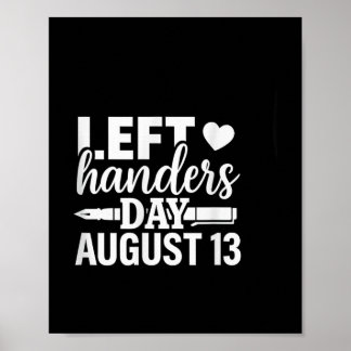 Left Handers Day Left Southpaw Pride Funny August Poster