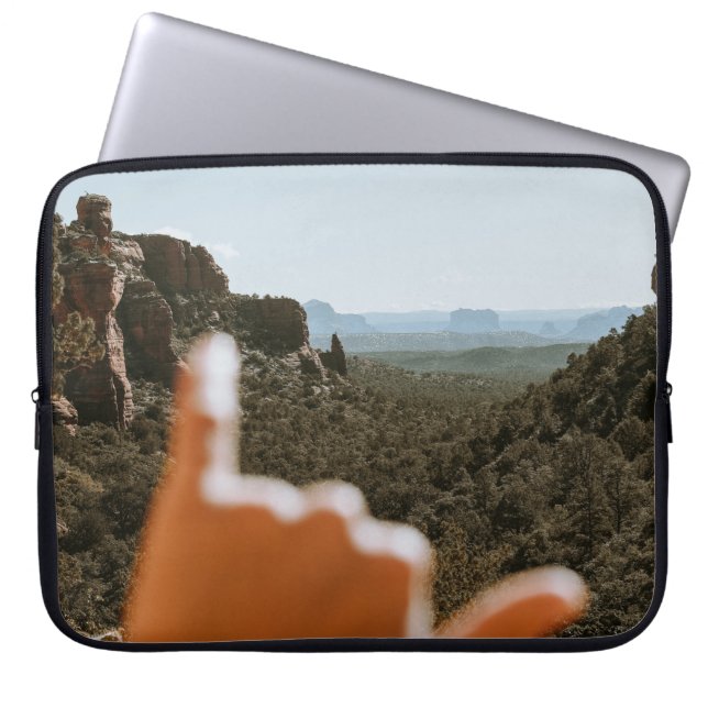 Left human hand laptop sleeve (Front)