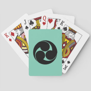Left Mitsudomoe Bicycle Playing Cards