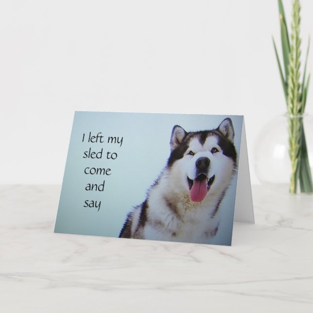 "LEFT MY SLED TO SAY" HAPPY "VALENTINE'S DAY" HOLIDAY CARD (Front)