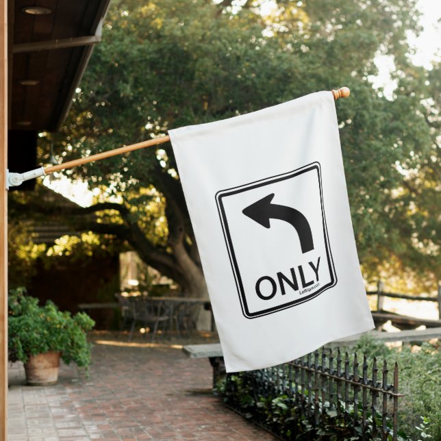 Left Only Funny Democrat House Flag (In SItu)