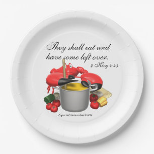 Left overs 2 Kings 4:43 Paper Plates