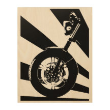 Left Panel (1 of 3) Moto Guzzi 11"x14" Wood Art