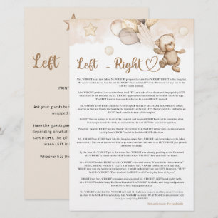 Left Right Baby Bear Baby Shower