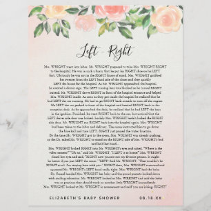 Left - Right   Baby Shower Game