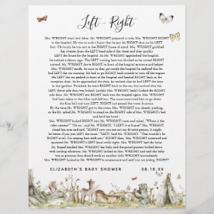 Left - Right Baby Shower Game