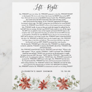 Left - Right Baby Shower Game