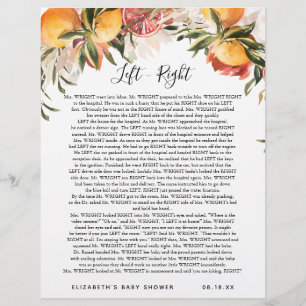 Left - Right Baby Shower Game