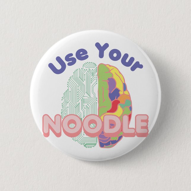 Left & Right Brain Pinback Button (Front)