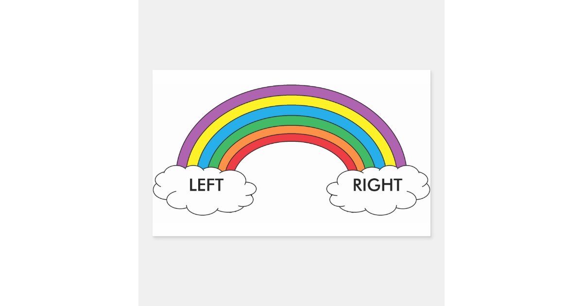 Left/Right Shoe Stickers (Rainbow) | Zazzle