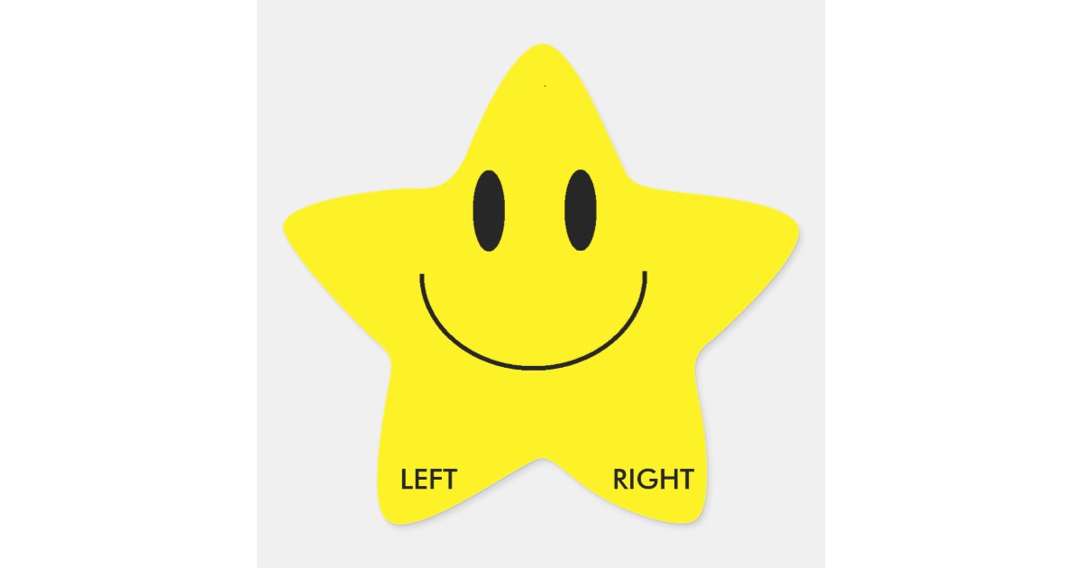 Left/Right Shoe Stickers (Star) | Zazzle