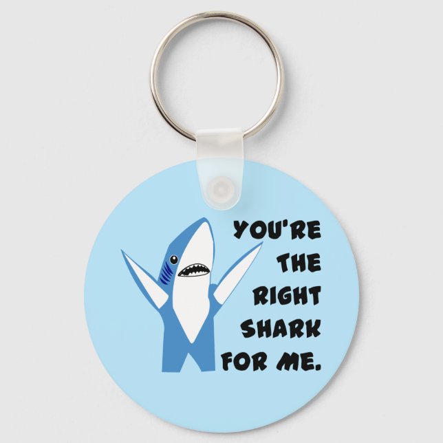 Left Shark Dancing Valentine Keychain (Front)