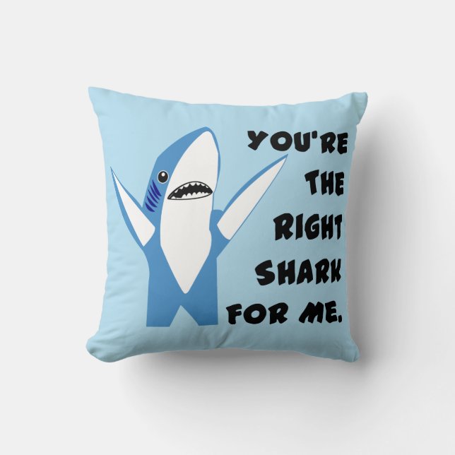Left Shark Dancing Valentine Throw Pillow (Front)