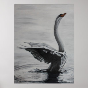 left side swan poster