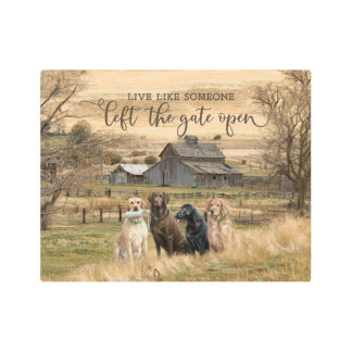 Left The Gate Open canvas farmhouse wall art
