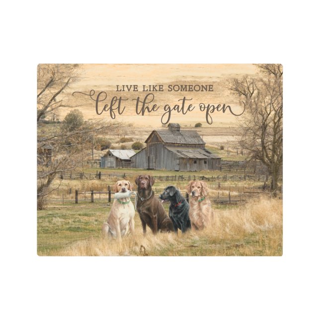 Left The Gate Open canvas farmhouse wall art (Front)