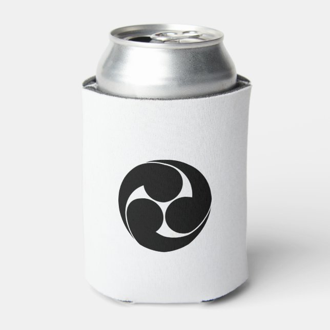 Left Three Tomoe (Outline) Can Cooler (Can Front)