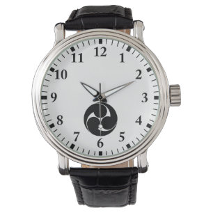 Left Tomoe with Three Swirls (Outline) Watch