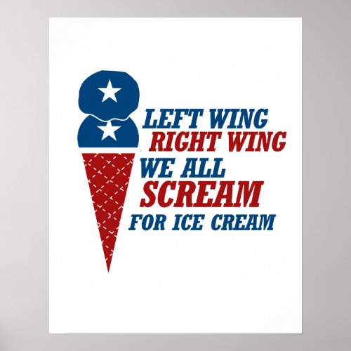 Left Wing Right Wing Ice Cream _ _  Poster
