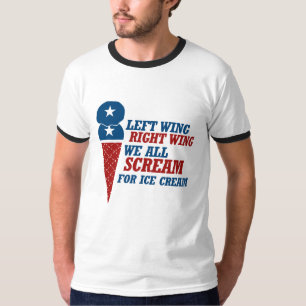 Left Wing Right Wing Ice Cream - - T-Shirt