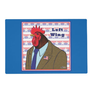 Left Wing Rooster Placemat