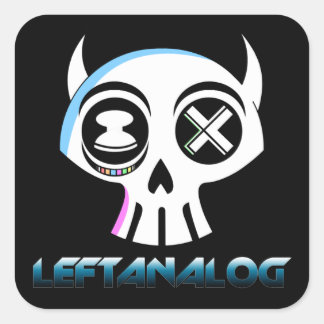 LeftAnalog Text StickerSheet Square Sticker