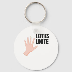 Lefties Unite Left Handed Lefty Gift Keychain