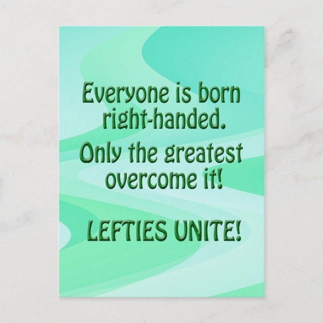 Lefties Unite Postcard (Front)