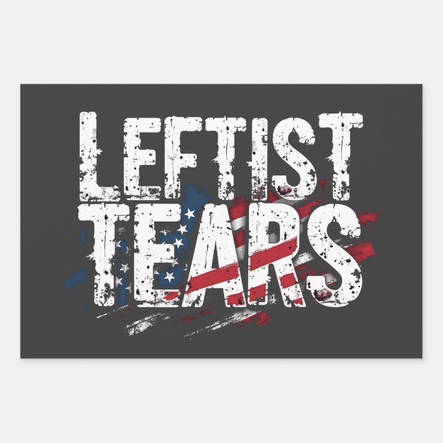 Leftist Tears Liberal Democrats Kamal Harris  Wrapping Paper Sheets (Front)