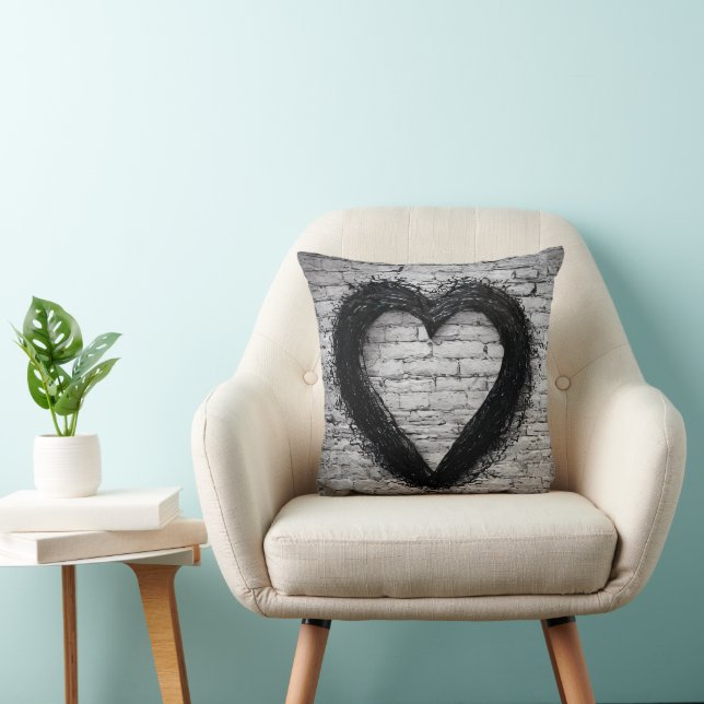 Leftover heart, No 02 Throw Pillow (Chair)
