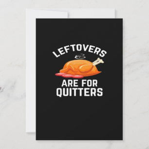 Leftovers Are For Quitters Essential Vintage Cool Holiday Card