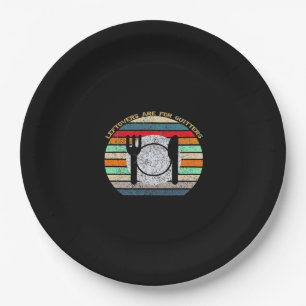 Leftovers Are For Quitters Retro Vintage Funny Tha Paper Plates