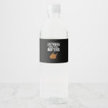 Leftovers Are For Quitters Turkey Funny Thanksgivi Water Bottle Label
