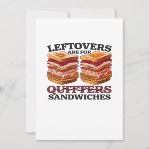 Leftovers Are For Sandwiches Essential Holiday Card