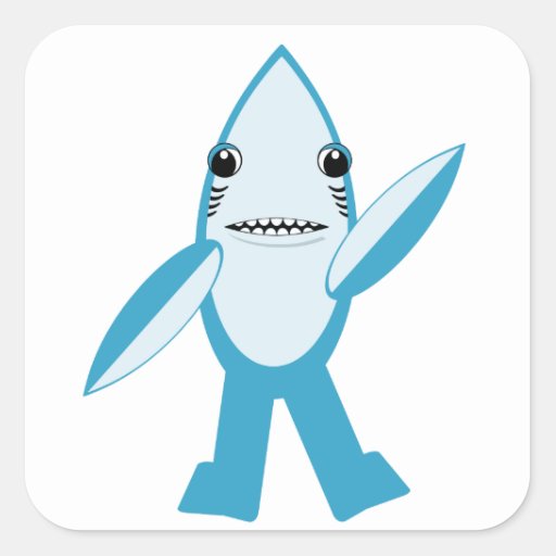 #LeftShark #RightShark Left Shark Right Shark Square Sticker | Zazzle