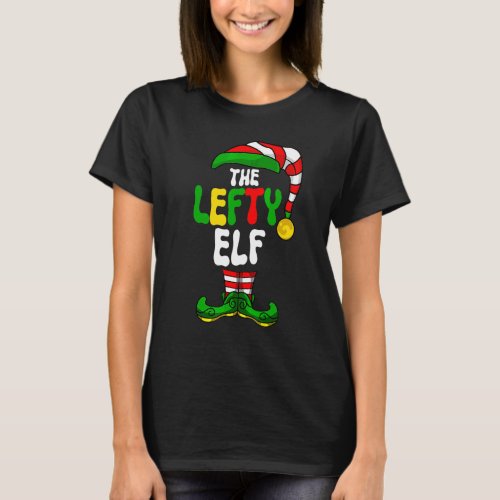 Lefty Elf Pajama Matching Group Christmas Holiday T-Shirt