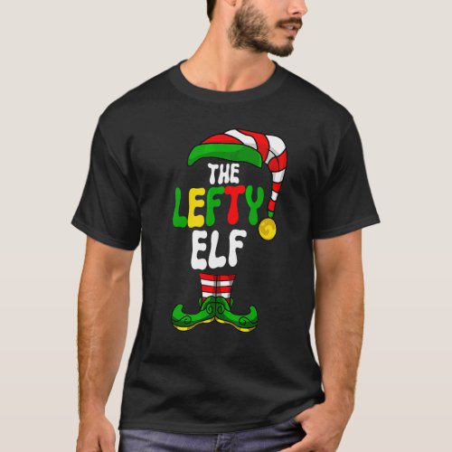Lefty Elf Pajama Matching Group Christmas Holiday  T-Shirt