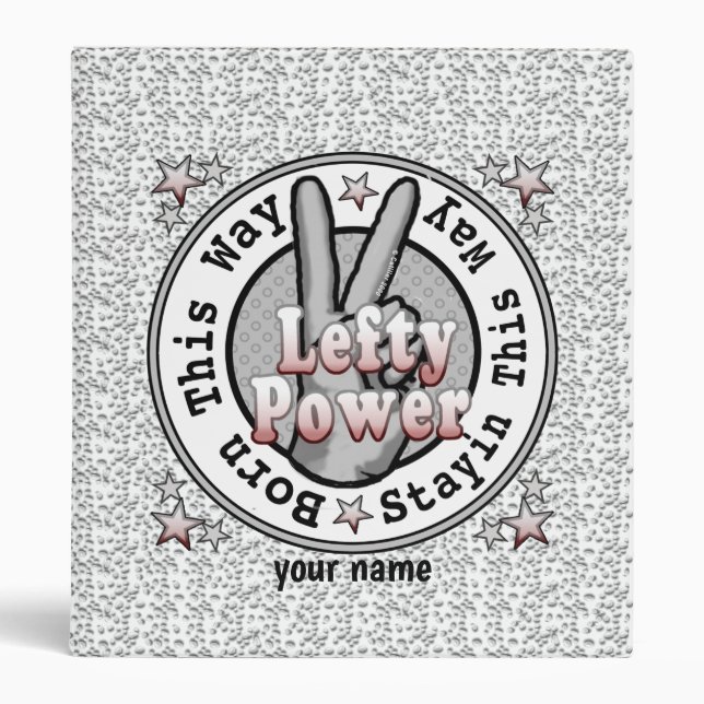 Lefty Power Left Handed  Binder (Front)