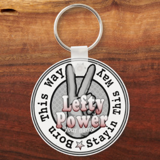 Lefty Power Left Handed  Keychain
