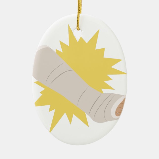 Leg Cast Ceramic Ornament (Front)