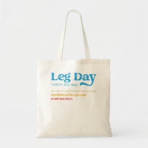 Leg Day Definition Gym Pump Cover Oversized Gym Wo Tote Bag