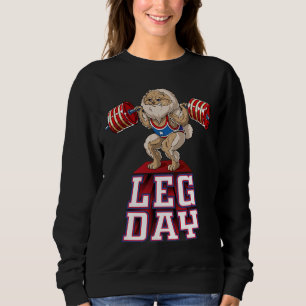Leg Day Pomeranian Weight Lifting Squat Gym Sweatshirt
