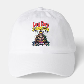 Leg Day Survivor Exhausted Gorilla Gym Hat