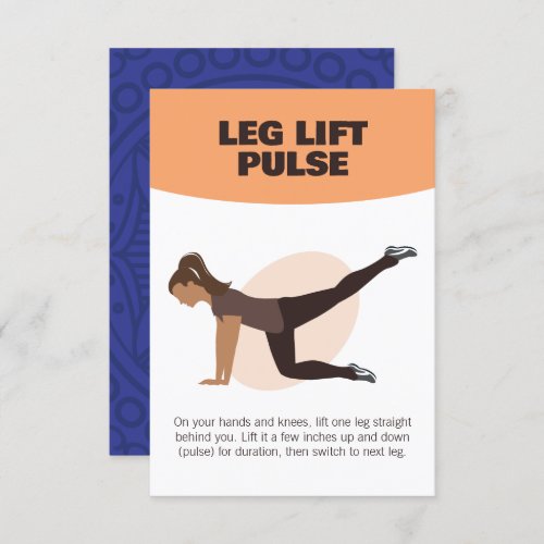 Leg Lift _ Personalized Exercise Fitness Cards