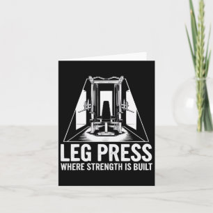 Leg Press Exercise Bodybuilding Fitness Workout Gy Card
