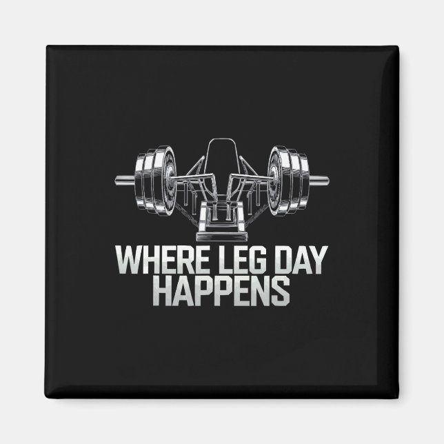 Leg Press Exercise Bodybuilding Fitness Workout Gy Magnet (Front)