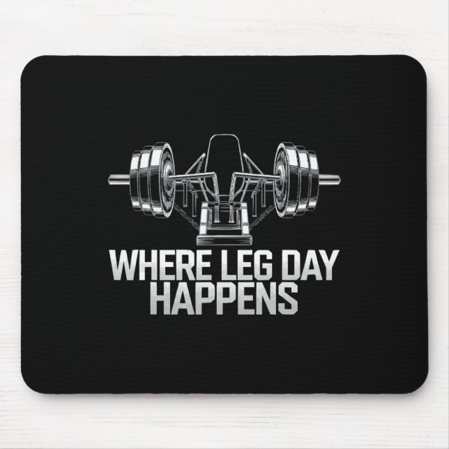 Leg Press Exercise Bodybuilding Fitness Workout Gy Mouse Pad (Front)