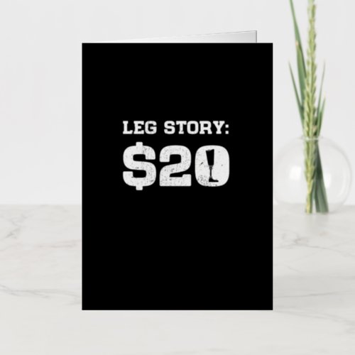 Leg Story 20 Amputee Prosthetic Leg Disability Foil Greeting Card